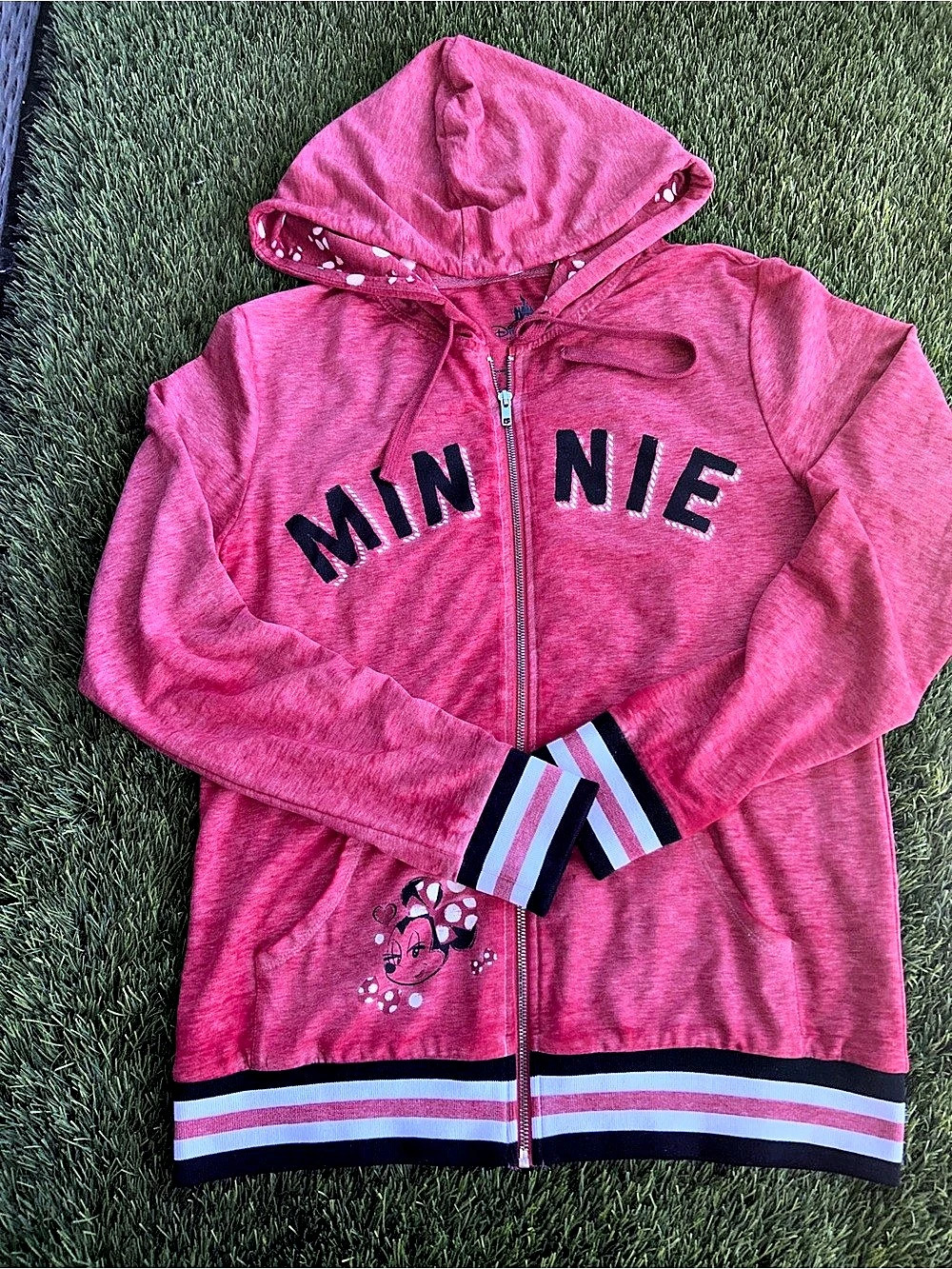 Disney Parks Minnie Mouse hoodie jacket Pink Hoodie Jacket Woman’s Large